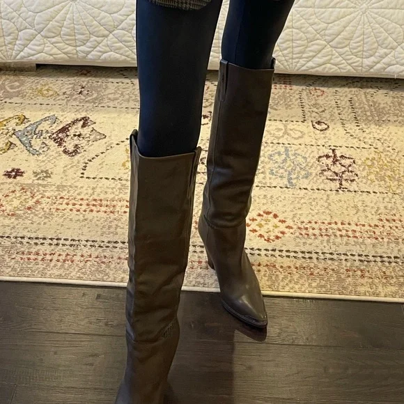 Free People Stevie Cowboy boots in Olive/Coffee Leather Size 39 - Picture 9 of 17